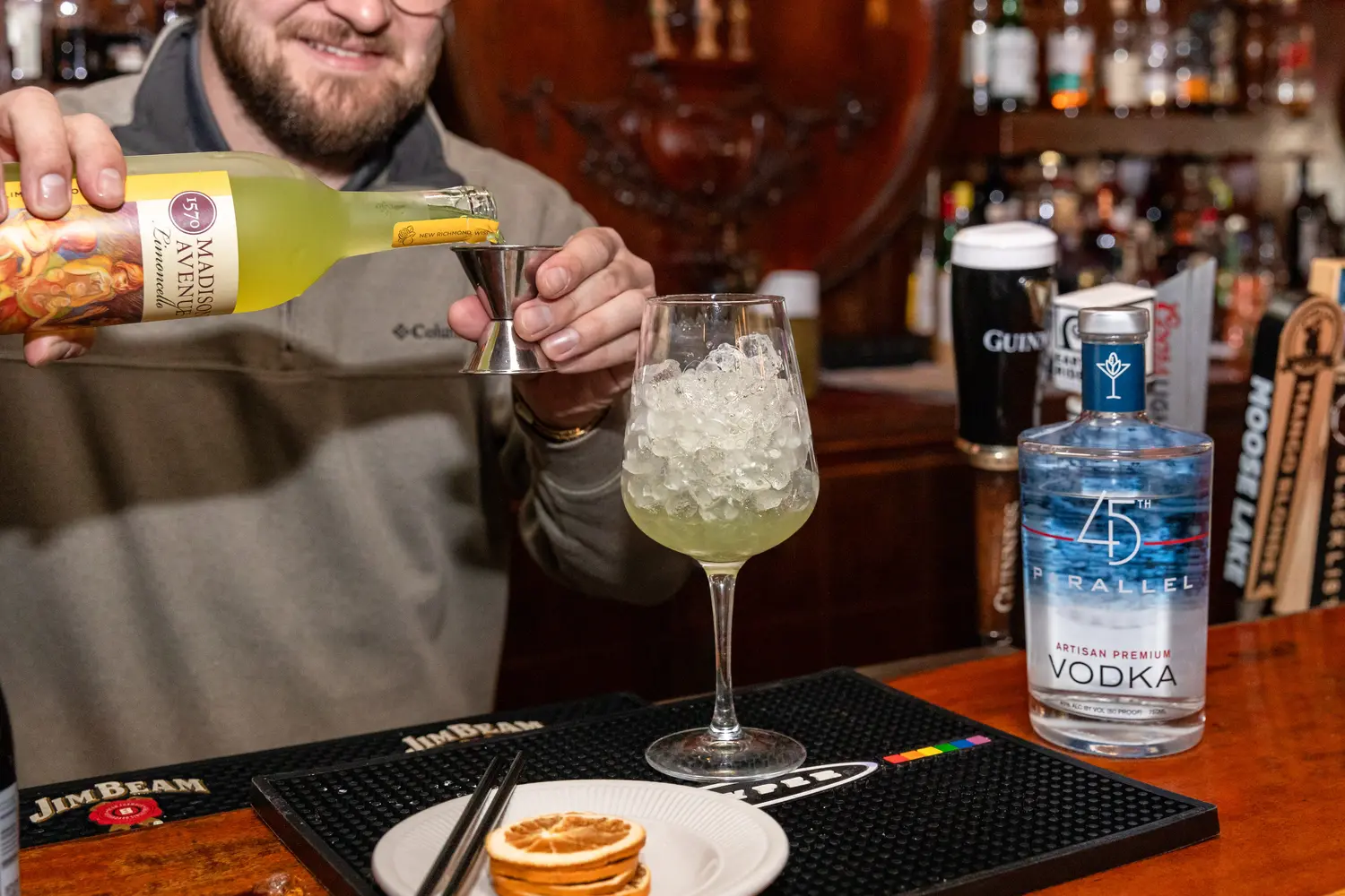 Pickwick in Duluth Minnesota serving 45th Parallel Vodka and Limoncello in a summer cocktail.