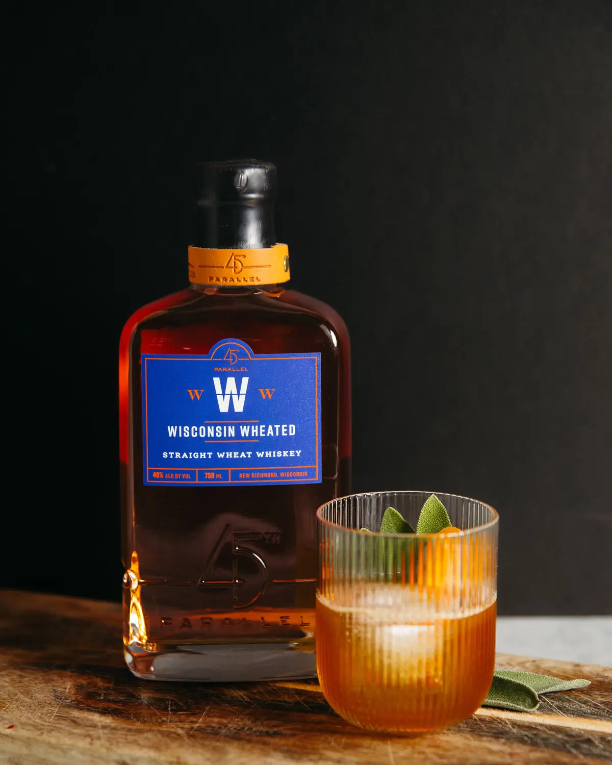 Winter Honey Old Fashioned with 45th Parallel Wisconsin Wheat Whiskey