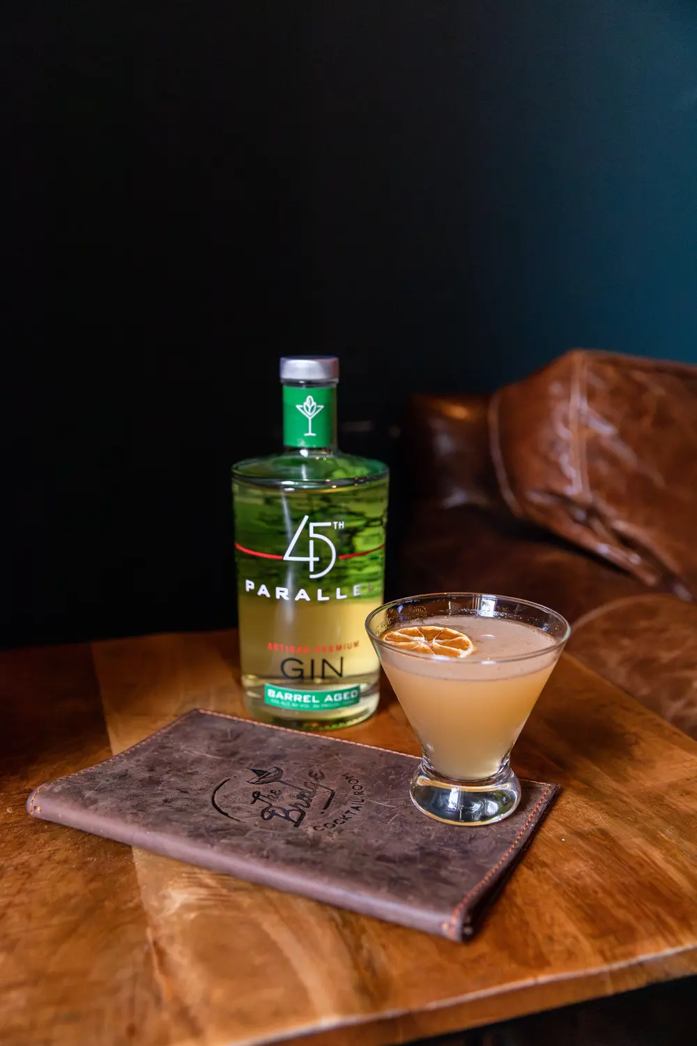 The Bridge Cocktail Room, serving 45th Parallel Barrel-Aged Gin in a summer cocktail.