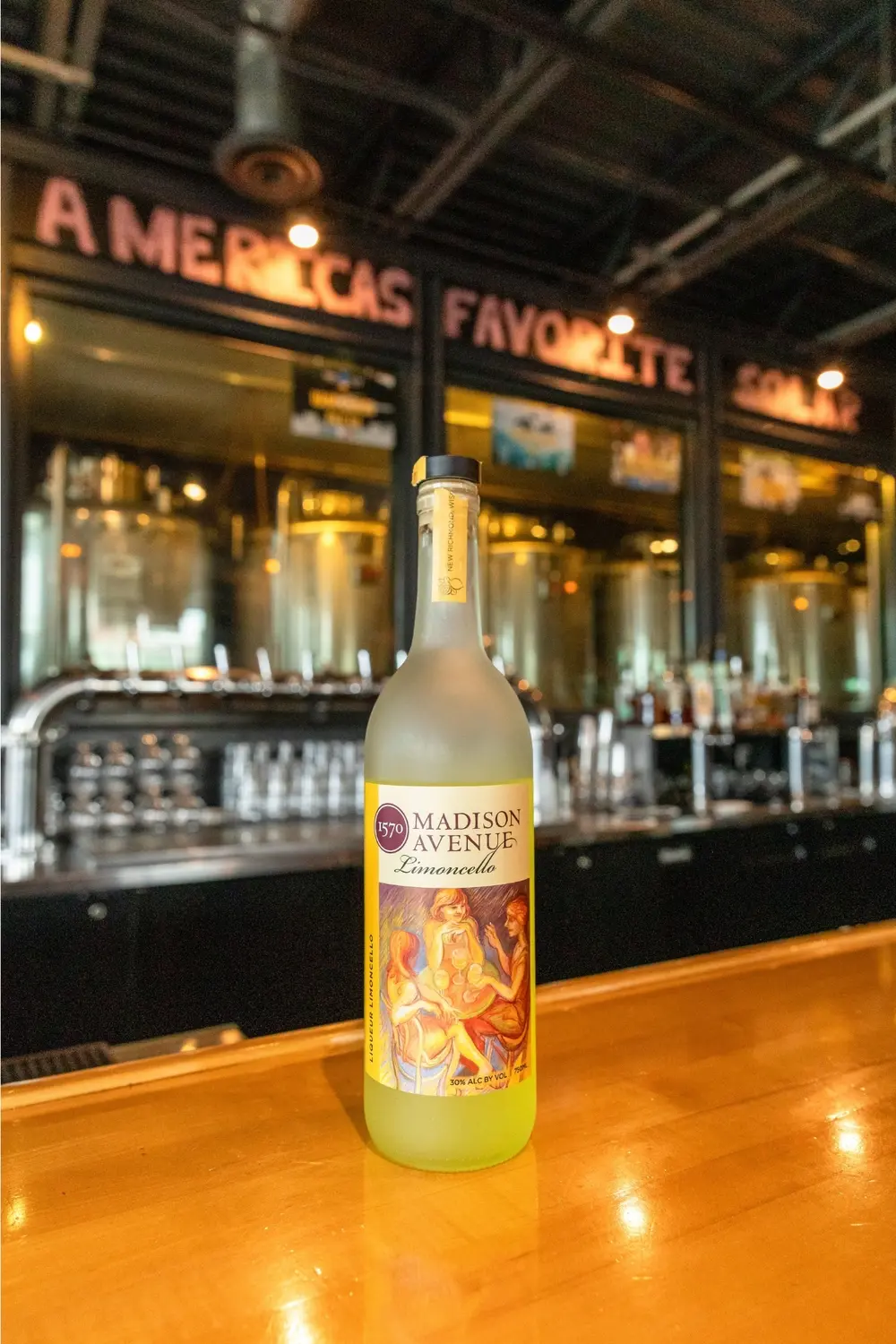 Canal Park Brewing Company in Duluth Minnesota serving 45th Parallel Limoncello in the Golden Hour cocktail.
