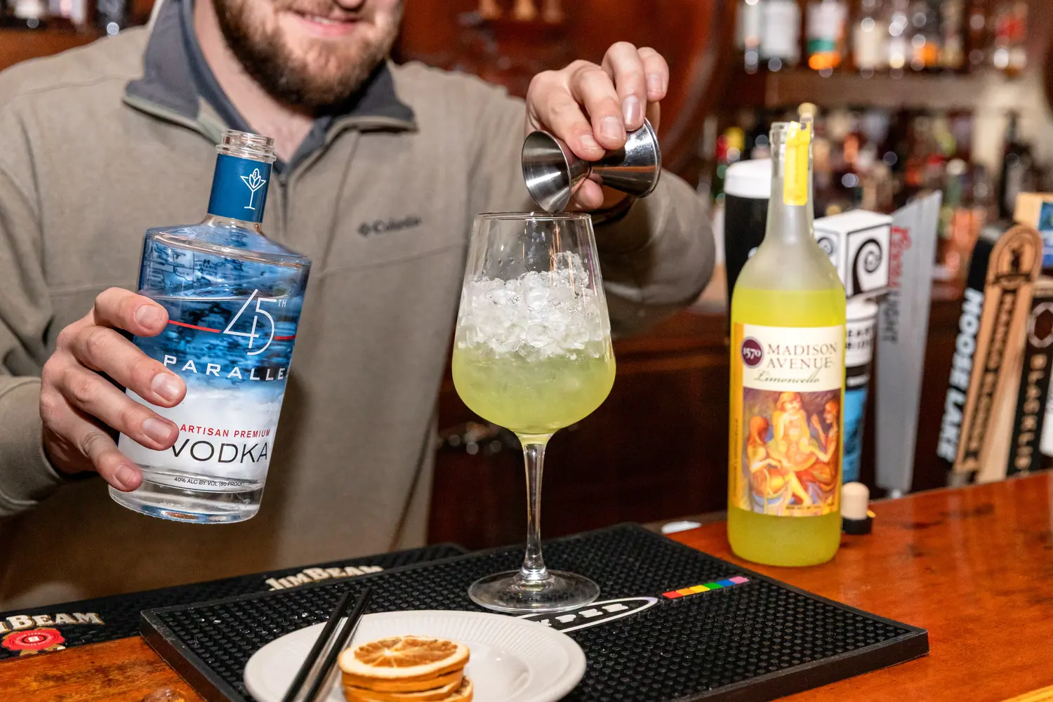 Pickwick in Duluth Minnesota serving 45th Parallel Vodka and Limoncello in a summer cocktail.