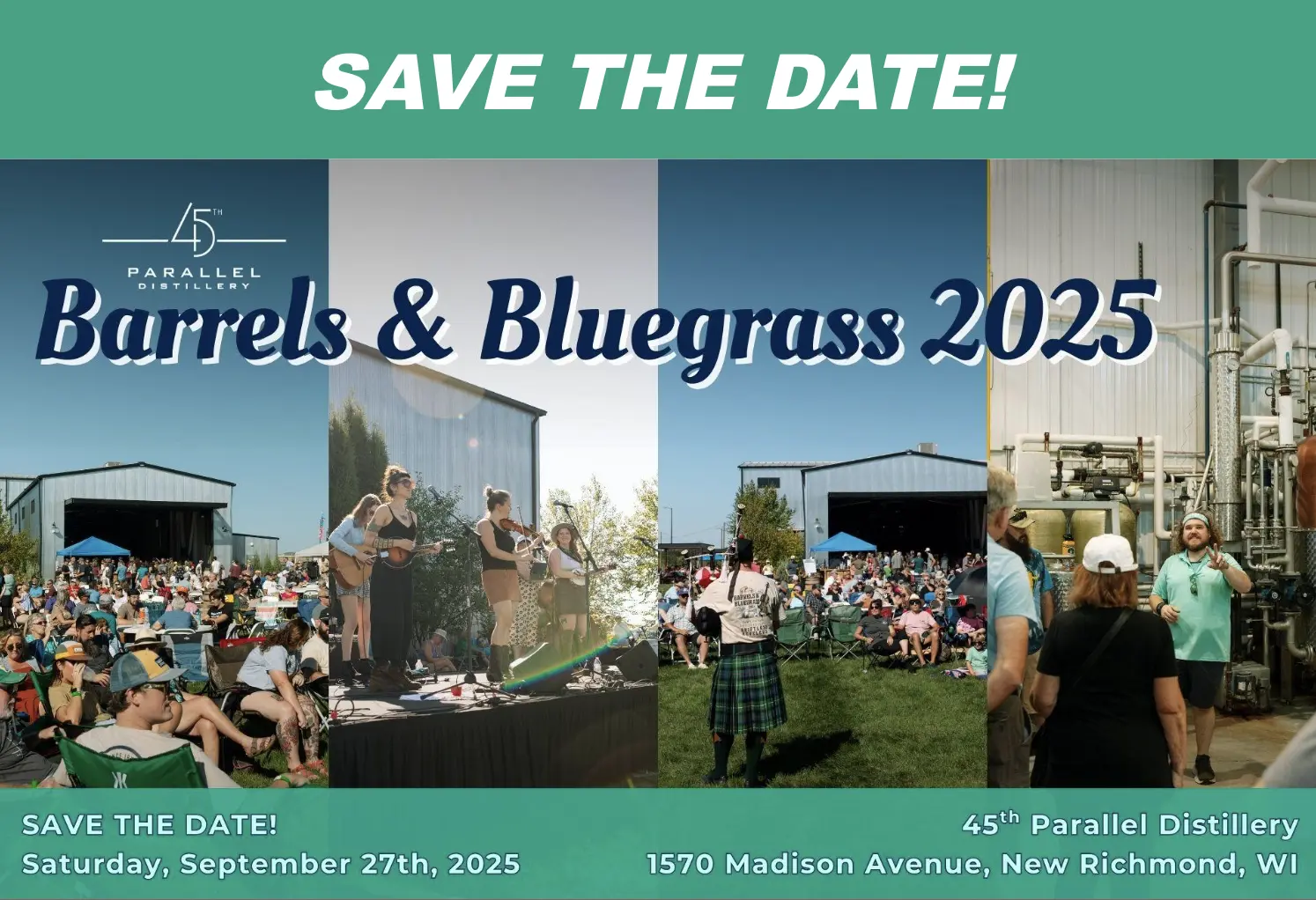 Save the Date: Barrels & Bluegrass at 45th Parallel Distillery