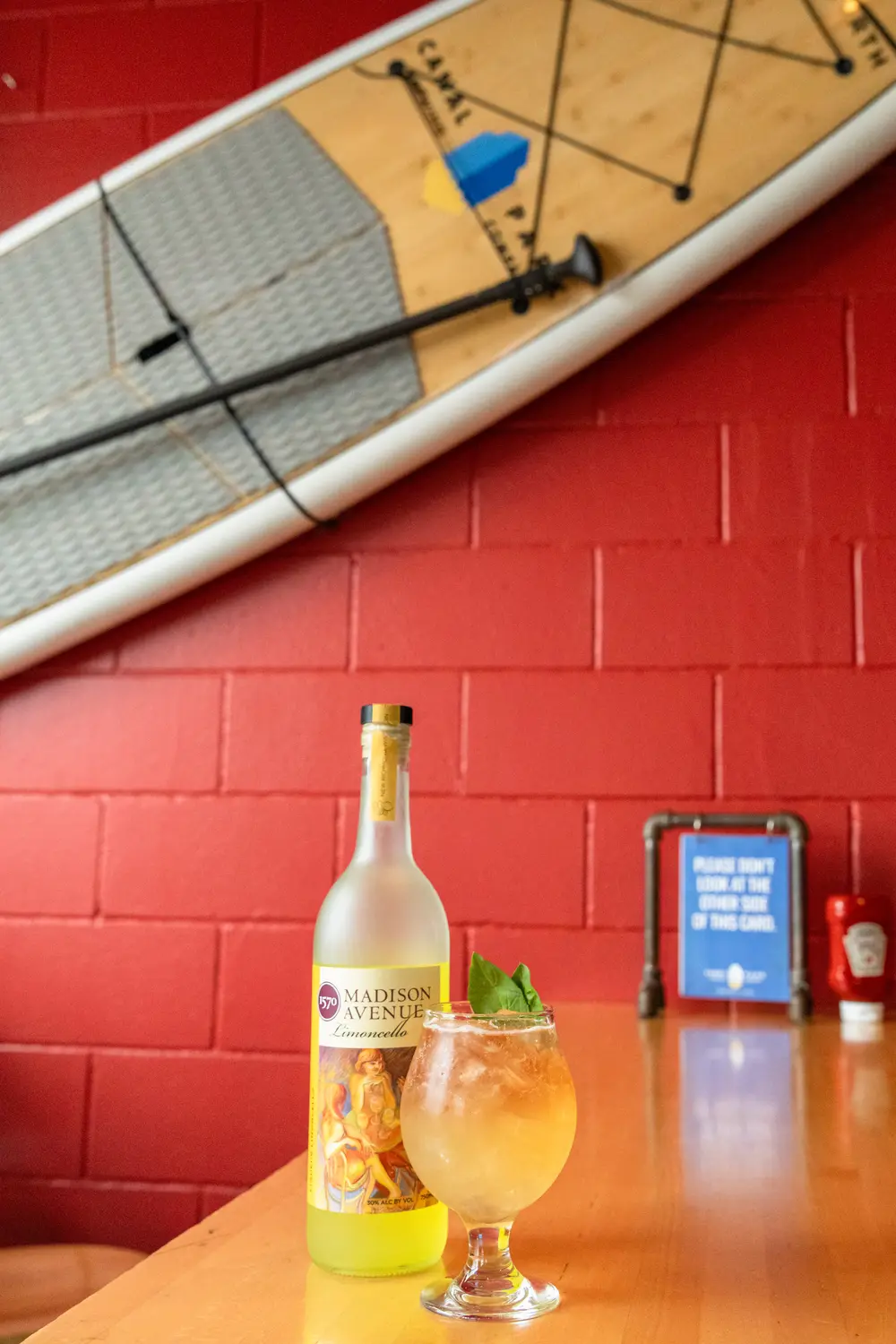 Canal Park Brewing Company in Duluth Minnesota serving 45th Parallel Limoncello in the Golden Hour cocktail.