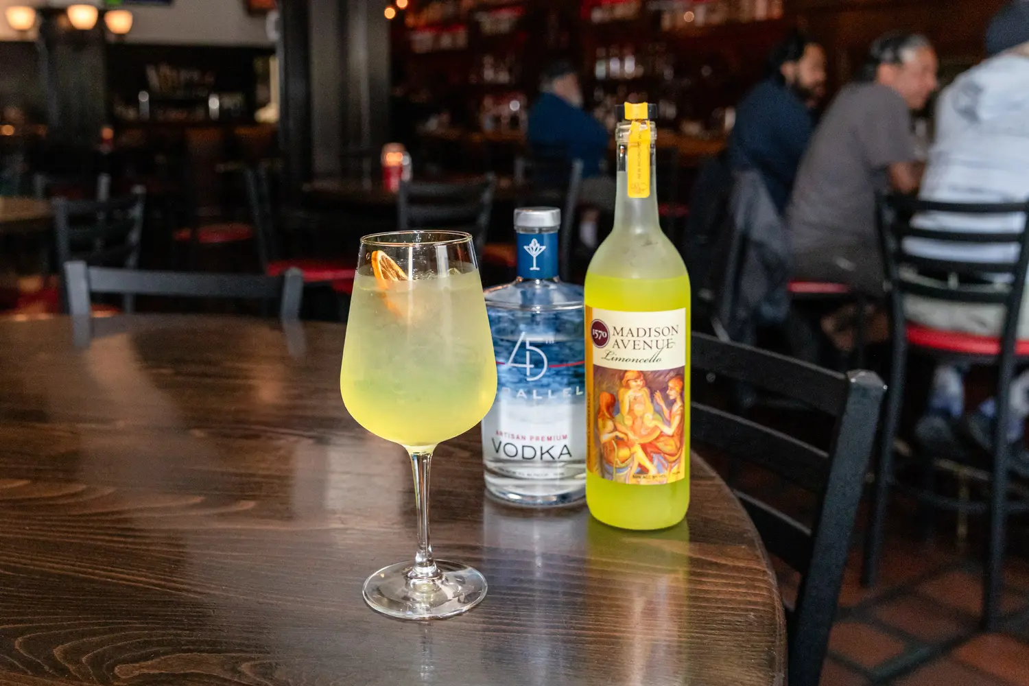 Pickwick in Duluth Minnesota serving 45th Parallel Vodka and Limoncello in a summer cocktail.